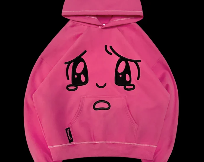 ANIMATED PULLOVER HOODIE HOT PINK