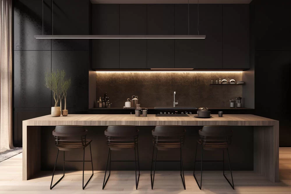 Kitchen-Cabinets-And-Black-