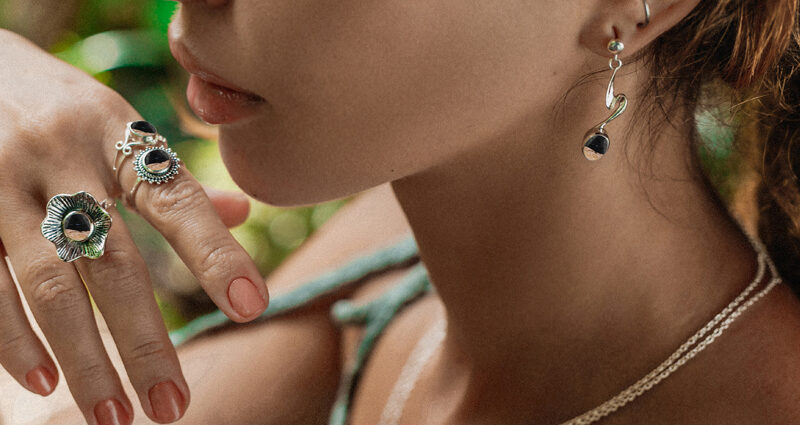 Petrified wood jewelry