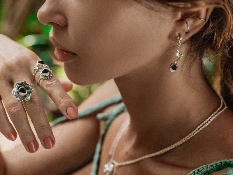 Petrified wood jewelry